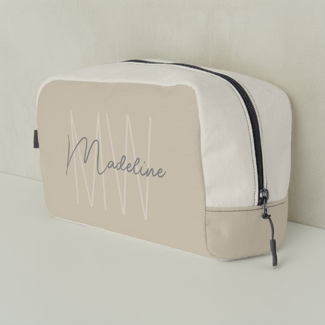 Modernes Minimalistisches Monogramm Waschbeutel (Von Creator hochgeladen)