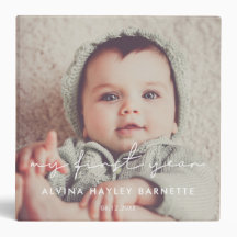 Modernes Minimalistisches My First Year Baby Album