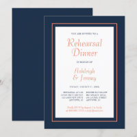 Modernes Minimalistisches Navy Blue Coral Probe Di