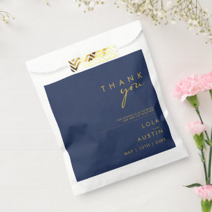 Modernes Minimalistisches Navy Blue   Gold Vielen  Geschenktütchen