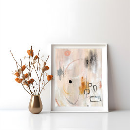 Modernes, minimalistisches, neutrales abstrakt Art Poster