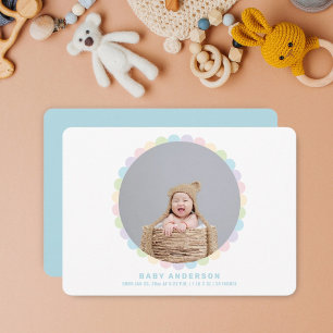 Modernes Minimalistisches Niedliches Blume Baby Bo Ankündigung