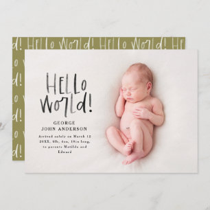 Modernes, minimalistisches Oliven-grünes Typografi Ankündigung