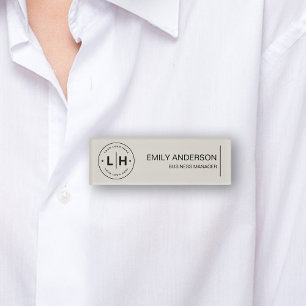 Modernes Minimalistisches Personalisiertes Logo Namenschild