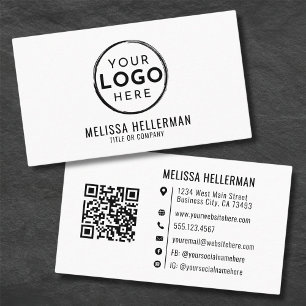 Modernes Minimalistisches Professionelles Logo QR- Visitenkarte
