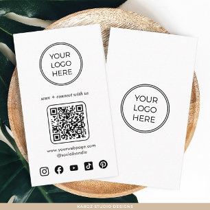 Modernes Minimalistisches Professionelles Logo QR- Visitenkarte