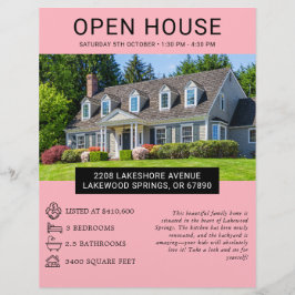 Modernes Minimalistisches Real Anwesen Open House Flyer
