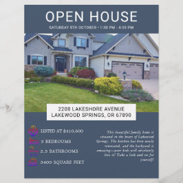 Modernes Minimalistisches Real Anwesen Open House Flyer