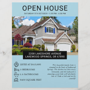 Modernes Minimalistisches Real Anwesen Open House  Flyer
