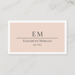 Modernes Minimalistisches Rosa Grau einfach Visitenkarte