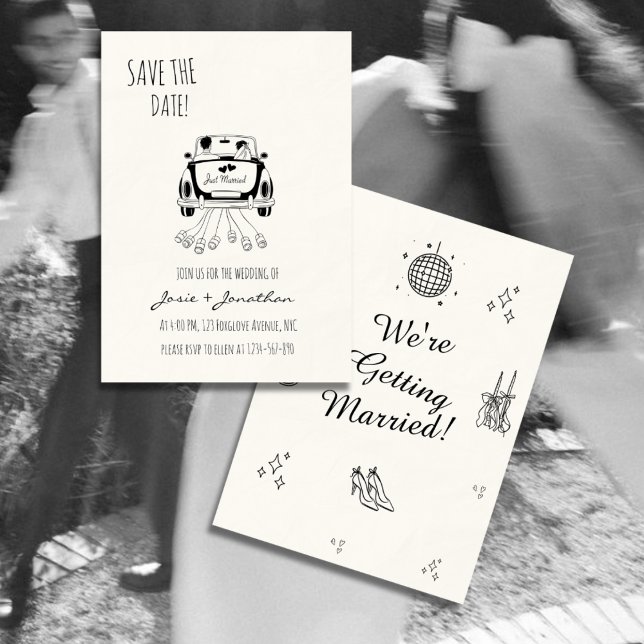 Modernes Minimalistisches Save the Date | Einfache Einladung (Von Creator hochgeladen)