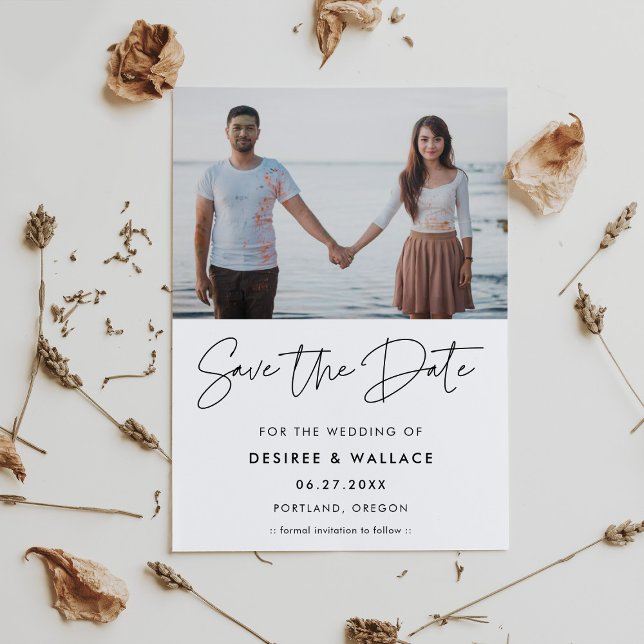 Modernes minimalistisches Save the Date Foto (Von Creator hochgeladen)