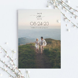 Modernes Minimalistisches Save the Date Vertikales