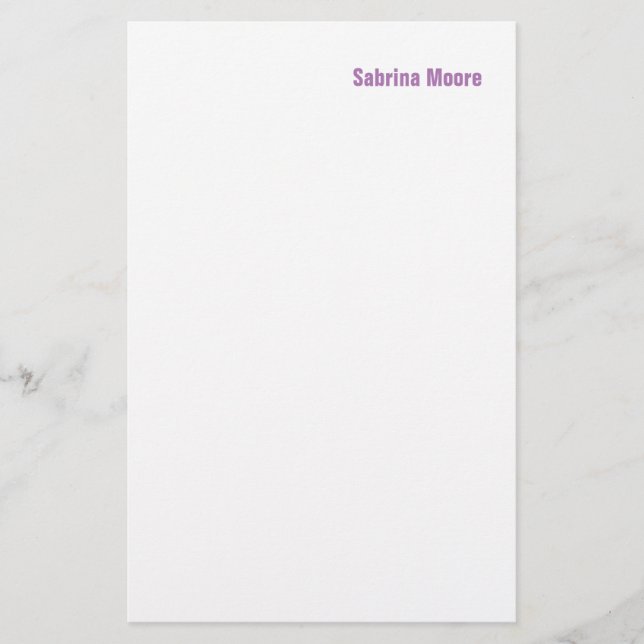 Modernes Minimalistisches Schlichtes Beruflich Briefpapier (Vorderseite)