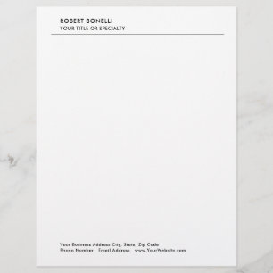 Modernes, Minimalistisches Schlichtes Business Briefbogen
