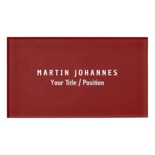 Modernes, Minimalistisches Schlichtes Elegantes De Namenschild