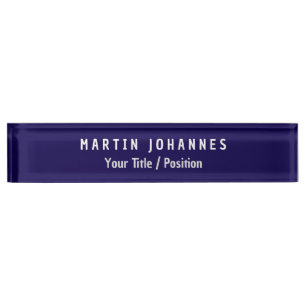 Modernes Minimalistisches Schlichtes Elegantes Dun Namensplakette