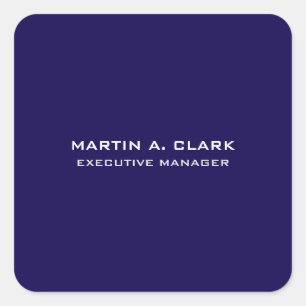 Modernes Minimalistisches Schlichtes Elegantes Dun Quadratischer Aufkleber