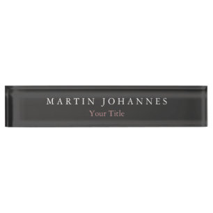 Modernes, Minimalistisches Schlichtes Elegantes Gr Namensplakette