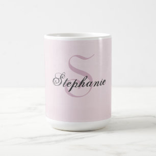 Modernes Minimalistisches, schlichtes Mauve-Rosa M Kaffeetasse