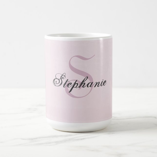 Modernes Minimalistisches, schlichtes Mauve-Rosa M Kaffeetasse (Mittel)