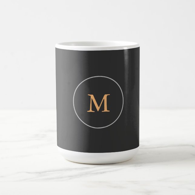 Modernes, Minimalistisches Schlichtes Monogramm Kaffeetasse (Mittel)