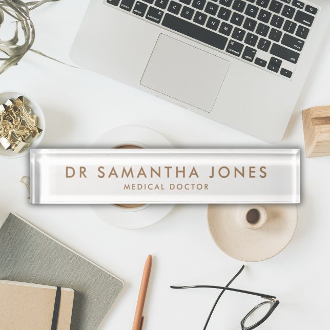 Modernes Minimalistisches Schreibtischschild (Professional Modern Minimalist Classic Nameplate)