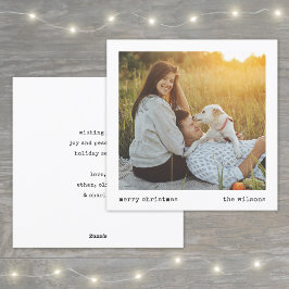 Modernes Minimalistisches Schriften-Weihnachtsfest Feiertagskarte