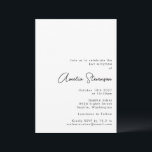 Modernes Minimalistisches Schwarz-Weiß-Bat Mitzvah Einladung<br><div class="desc">Modernes Minimalistisches Schwarz-Weiß-Bat Mitzvah Einladung</div>