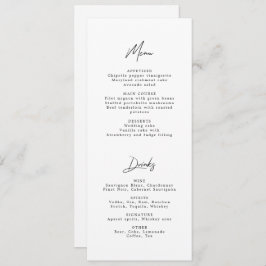 Modernes Minimalistisches Schwarz-Weiß-Hochzeitsme Einladung