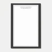 Modernes Minimalistisches Schwarz-Weiß-Personalisi