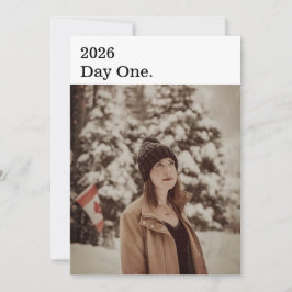 Modernes Minimalistisches Schwarz-weißes Neujahrsf Feiertagskarte