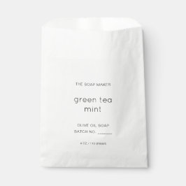 Modernes Minimalistisches Schwarz-weißes Seifenpak Geschenktütchen