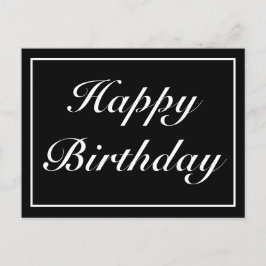 Modernes Minimalistisches Schwarzes Glück Geburtst Ankündigungspostkarte