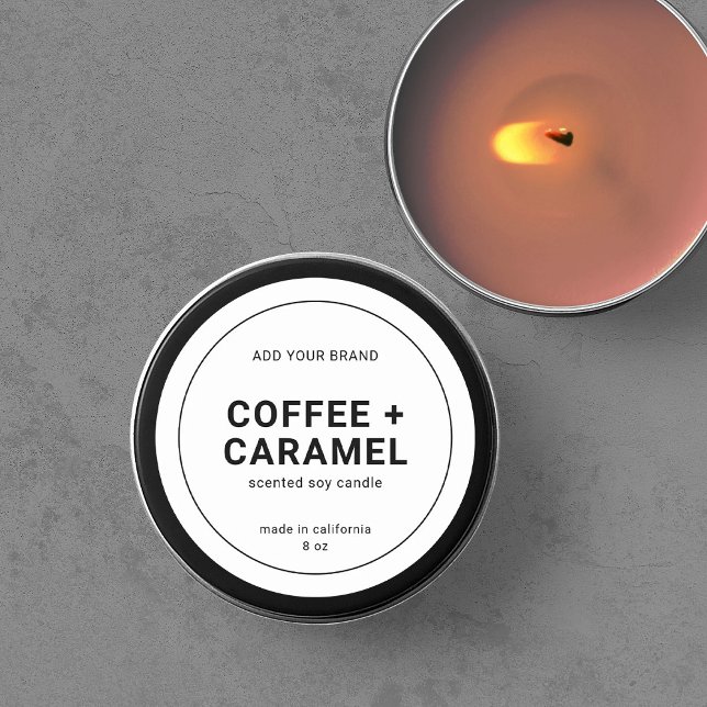 Modernes, Minimalistisches, schwarzes Grenzprodukt Runder Aufkleber (Von Creator hochgeladen)