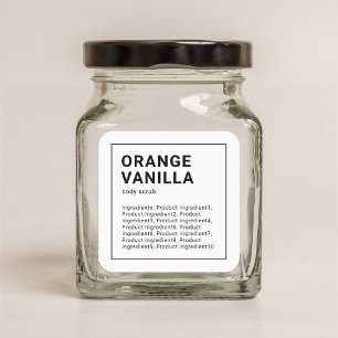 Modernes Minimalistisches Schwarzes Grenzzeichen Quadratischer Aufkleber