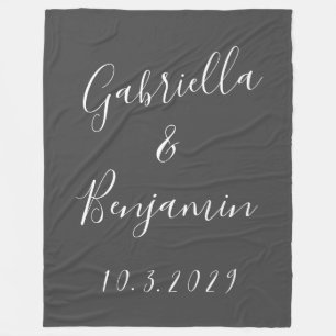 Modernes Minimalistisches Schwarzes Skript - Ehepa Fleecedecke