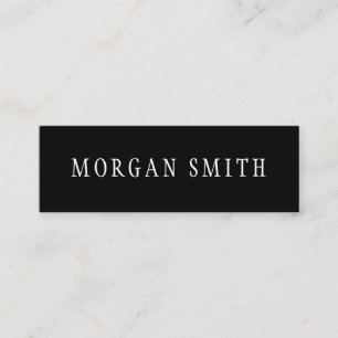 Modernes Minimalistisches Schwarzweiss Mini Visitenkarte