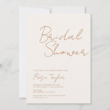 Modernes Minimalistisches Script Earthy-Brautparty