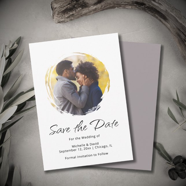 Modernes Minimalistisches Script-Foto Boho Wedding Save The Date (Von Creator hochgeladen)