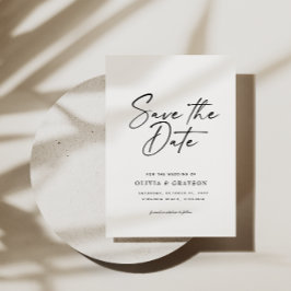 Modernes Minimalistisches Script Foto Einfache Hoc Save The Date