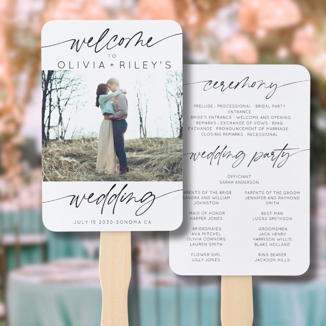 Modernes Minimalistisches Script Foto Hochzeit Wil Fächer (Von Creator hochgeladen)