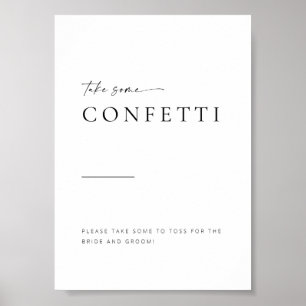 Modernes Minimalistisches Script Wedding Confetti Poster