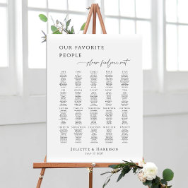 Modernes minimalistisches Sitzplan für bis zu 20 T Poster