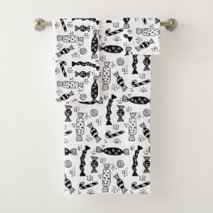 Modernes Minimalistisches skandinavisches Bonbon Badhandtuch Set