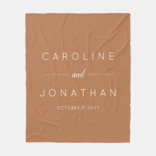 Modernes Minimalistisches Skript Custom Wedding Te Fleecedecke