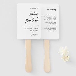 Modernes Minimalistisches Skript | Hochzeit Fächer