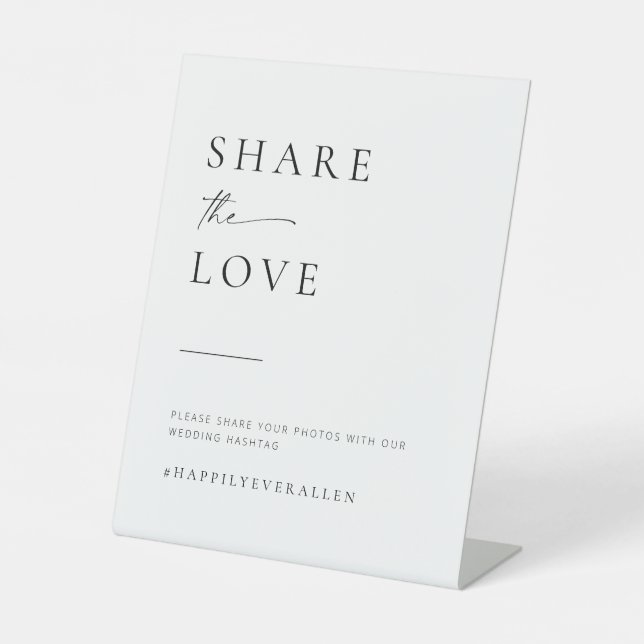 Modernes Minimalistisches Skriptheuterzeichen Sockelschild (Vorderseite)