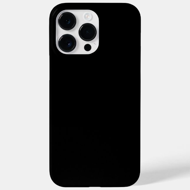 Modernes Minimalistisches Solid Black Case-Mate iPhone Hülle (Rückseite)