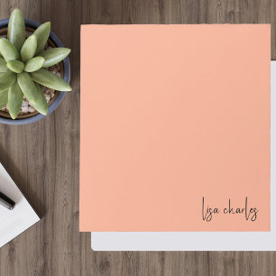 Modernes Minimalistisches, stilvolles Coral Orange Notizblock